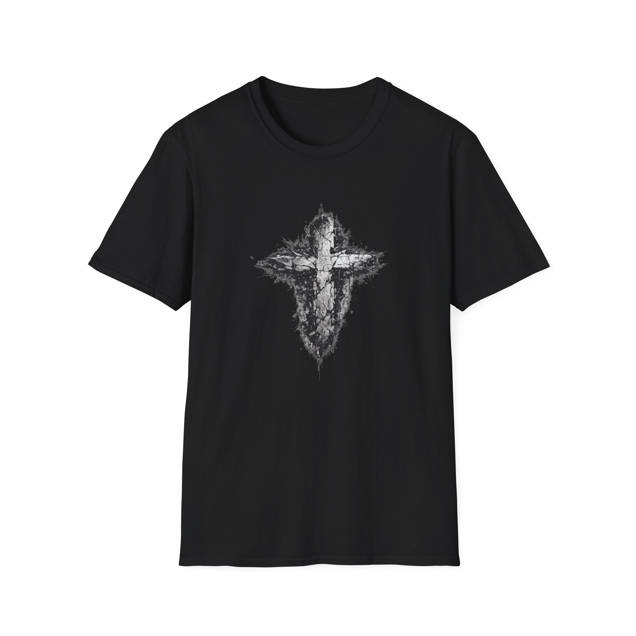 Distressed Cross Emblem Fear T-Shirt